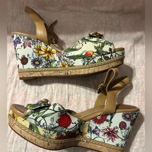 Floral Wedge Sandals
